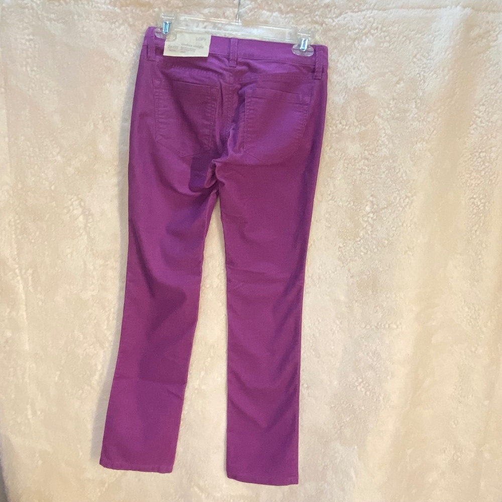 LOFT modern straight corduroy pants, magenta pink, size 24 petite - Picture 3 of 16